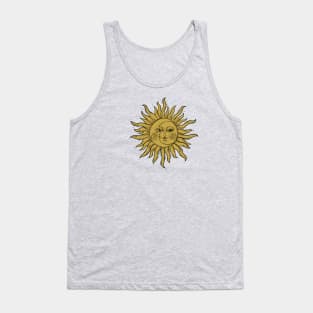 Sun and Moon Crescent Face Tank Top